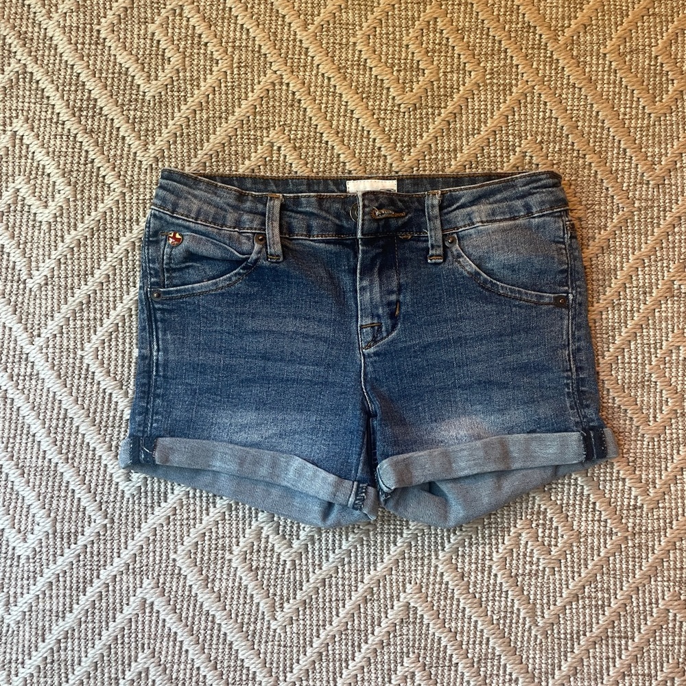 Hudson Jeans Rolled Hem Blue Denim Girls Shorts - Picture 1 of 4